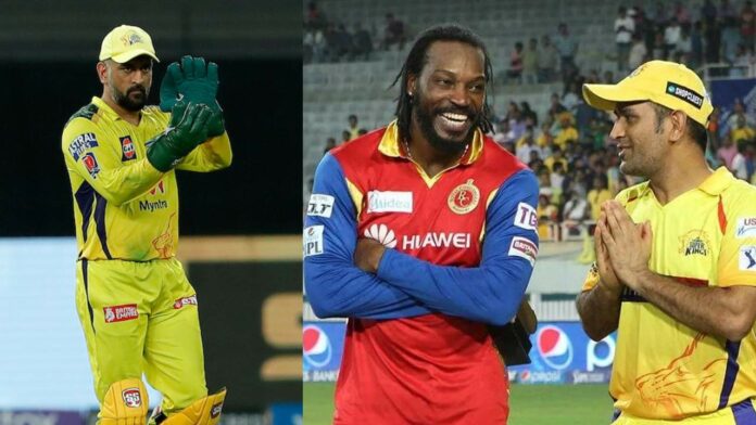 gayle and ms dhoni