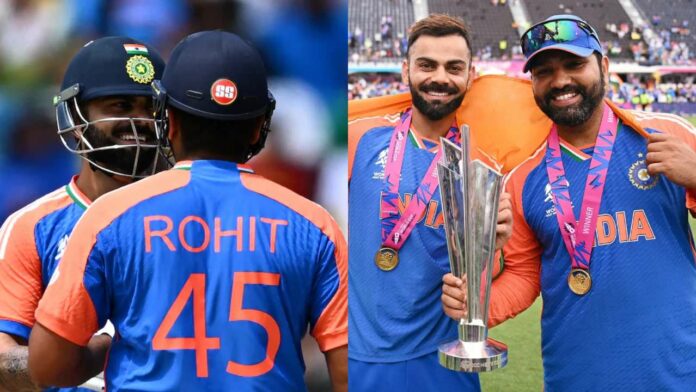kohli rohit with world cup
